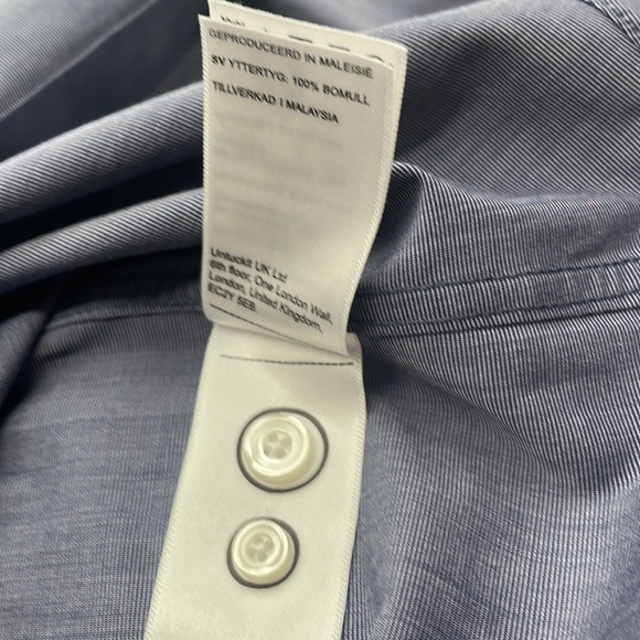 untuckit button down shirt slim fit wrinkle free blu sz large career event - Picture 4 of 10